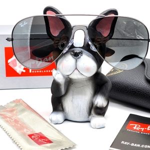 Authentic Ray Ban Aviator Unisex Sunglasses w/Grey Silver Mirrored RB3558 91396G